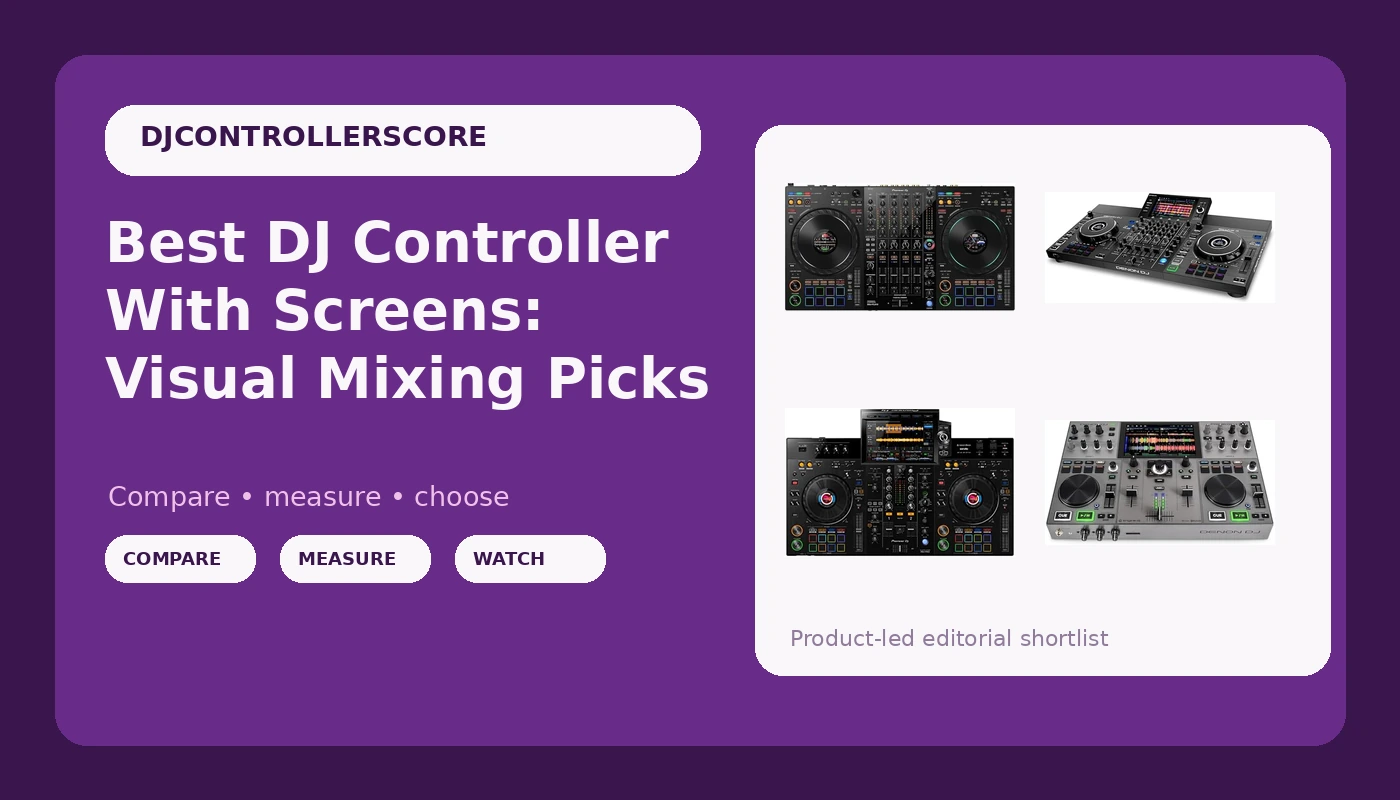 Best DJ Controller With Screens: Visual Mixing Picks - DJControllerScore review with measurements and honest opinion