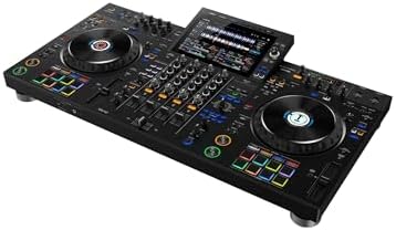 Pioneer DJ XDJ-AZ Professional 4-Deck All-in-One DJ System, 10.1-Inch Touchscreen, Built-in Wi-Fi, SonicLink Wireless Tech, Performance Pads & Beat FX – XDJAZ