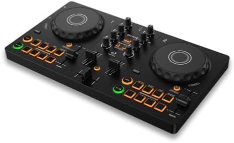 AlphaTheta DDJ-FLX2 Compact 2-Channel DJ Controller, Smart Fader, USB-C
