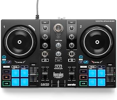 Hercules DJControl Inpulse 200 MK3 - Ideal DJ Controller with Serato Lite